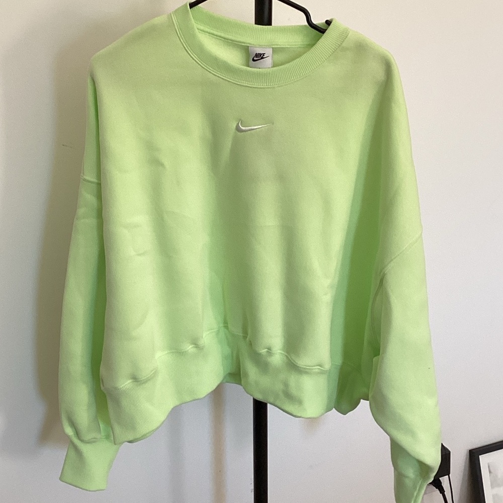 Nike Neon Green Crewneck Sweatshirt - Picture 2 of 6